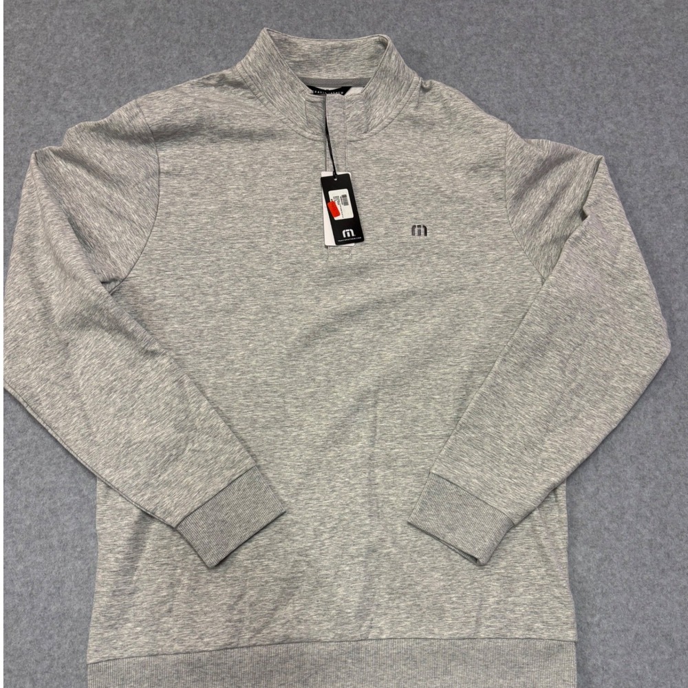 TravisMathew Cloud Quarter Zip 2.0 Mens XL Heather Grey Pullover 1MS309 NEW